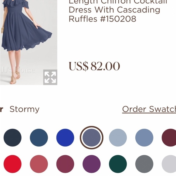 JJ’s House | Chiffon Cocktail Dress | Size 16 - Picture 6 of 10